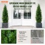 VEVOR Árboles Topiarios Artificiales de Cedro Verde 400 x 400 x 1500 mm 2 uds PE
