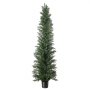 VEVOR Árboles Artificiales Exterior de 2438 mm, Juego de 2 Árboles Topiarios para Decoración, Puertas Altas, Patios, Jardines y Entradas, con Hojas de PE, Diseño Modular, Follaje de Cedro y Macetas