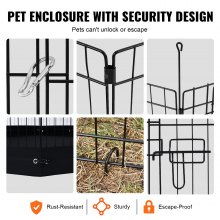 VEVOR Parque Plegable de Metal para Perros de 8 Paneles con Almohadilla Inferior