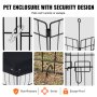 VEVOR Parque Plegable de Metal para Perros de 8 Paneles con Cubierta Superior