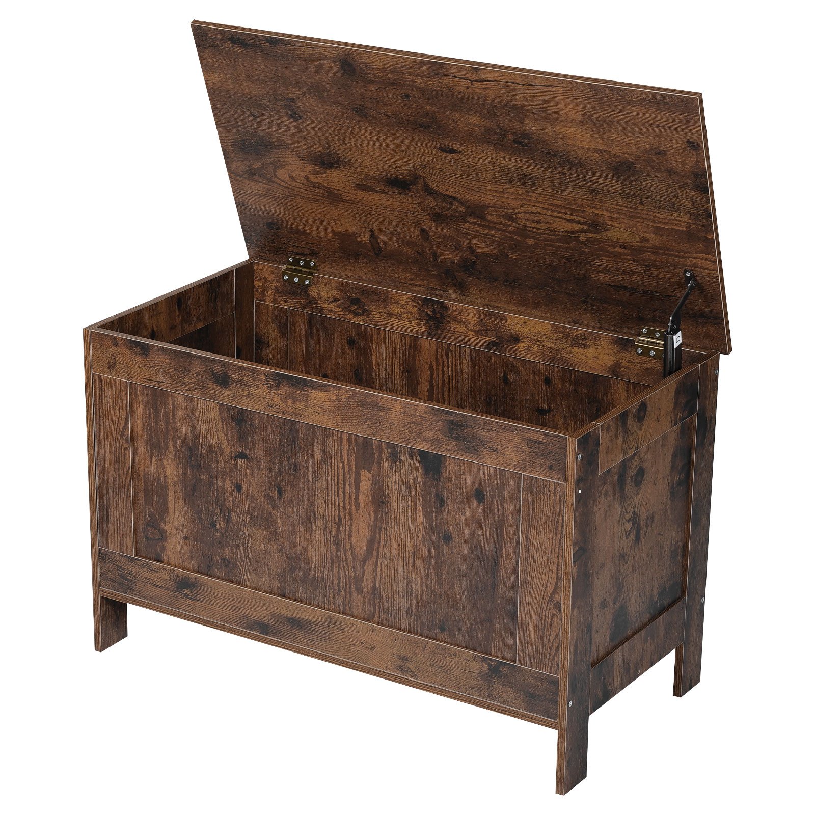VEVOR Kids Storage Bench, Wooden Toy Box Chest, Large Storage Cabinet with Safety Hinge, Toddlers Retro Storage Bench for Playroom, Living Room or Entryway, 754 x 389 x 480 mm, Easy Assembly, Brown