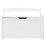 VEVOR Baúl de Juguetes de Madera para Niños 830 x 455 x 609 mm, Caja de Almacenamiento con Tapa Abatible y Bisagra de Seguridad, Banco de Almacenamiento para Sala de Juegos, Dormitorio, Blanco