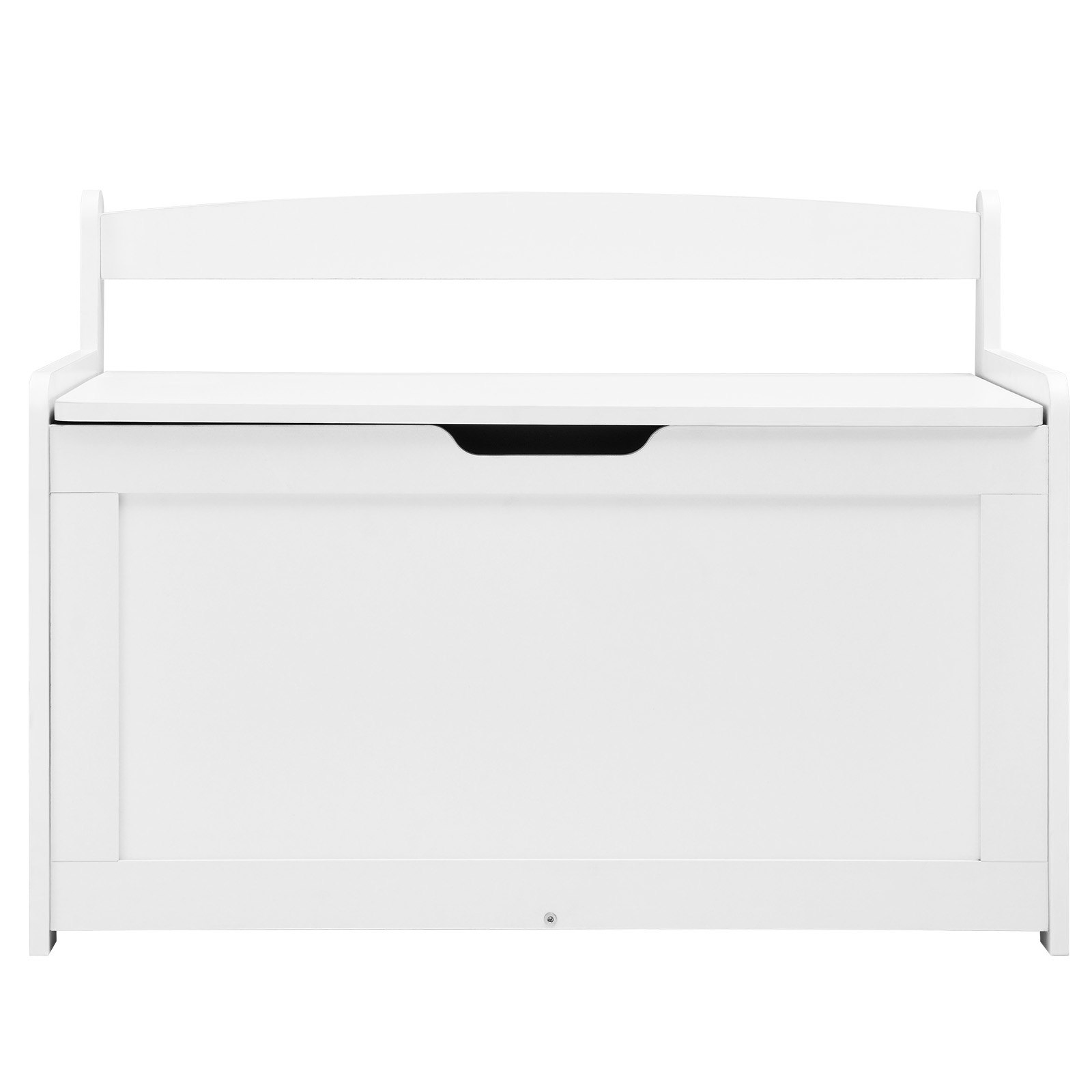VEVOR Baúl de Juguetes de Madera para Niños 830 x 455 x 609 mm, Caja de Almacenamiento con Tapa Abatible y Bisagra de Seguridad, Banco de Almacenamiento para Sala de Juegos, Dormitorio, Blanco