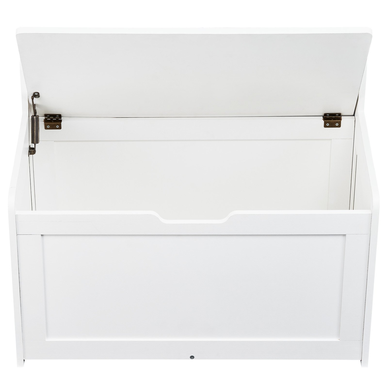 VEVOR Baúl de Juguetes de Madera para Niños 830 x 455 x 609 mm, Caja de Almacenamiento con Tapa Abatible y Bisagra de Seguridad, Banco de Almacenamiento para Sala de Juegos, Dormitorio, Blanco