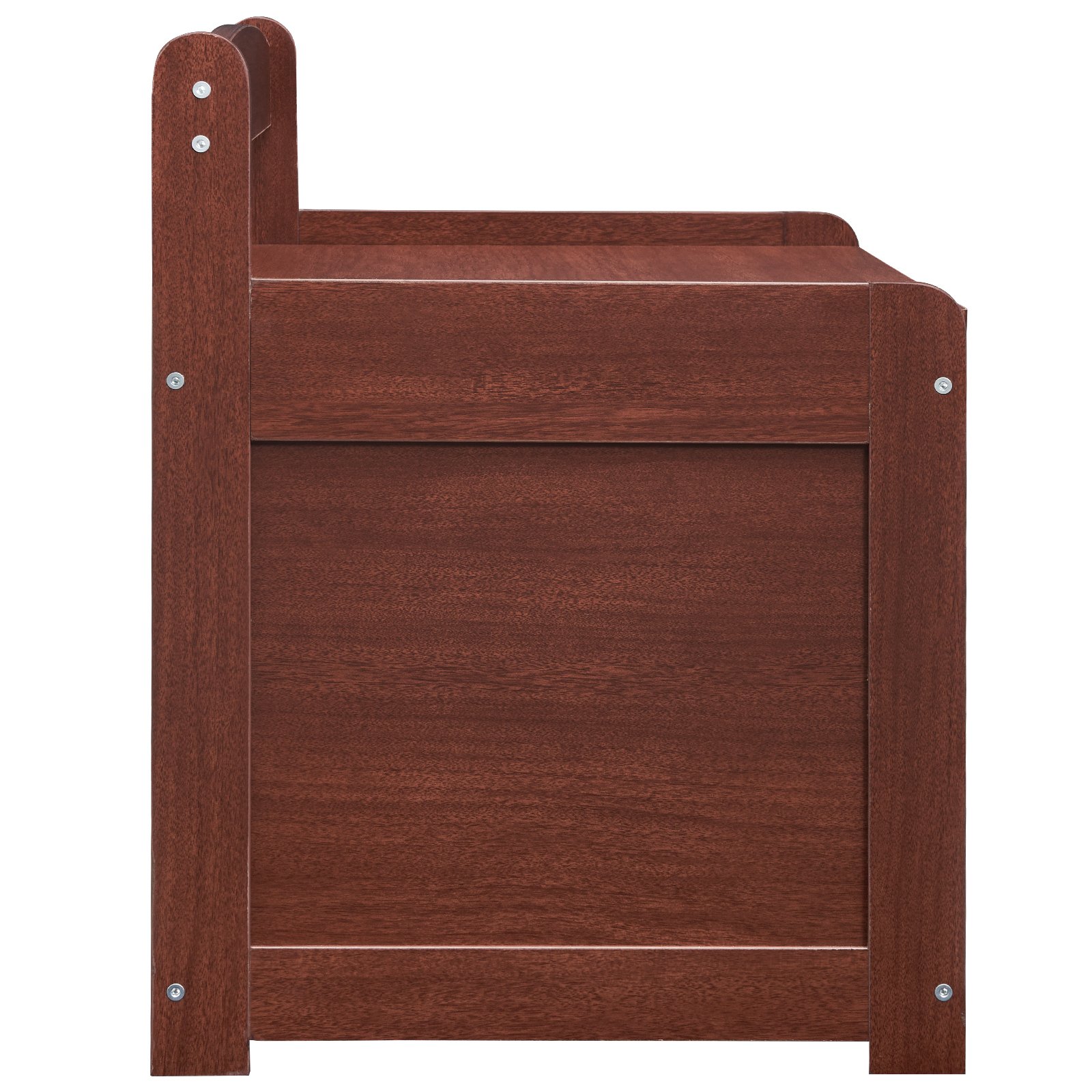 VEVOR Baúl de Juguetes de Madera para Niños 830 x 455 x 609 mm, Caja de Almacenamiento con Tapa Abatible y Bisagra de Seguridad, Banco Grande de Almacenamiento para Sala de Juegos, Dormitorio, Cerezo