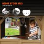 VEVOR Casa de Juegos de Madera para Niños con Puerta Ventana Lavabo Exterior