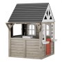 VEVOR Casa de Juegos de Madera al Aire Libre Casa de Juegos de Cedro para Niños Casa de Juegos de Jardín Estilo Rural con Puerta, Ventana, Maceta, Parrilla, Estufa, Fregadero, 1403 x 1260 x 1660 mm