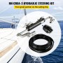 hk4200a-3 Kit de dirección hidráulica VEVOR con fondo de velero y componentes.