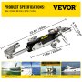 Kit de dirección hidráulica VEVOR con especificaciones y tipos de embarcaciones compatibles.