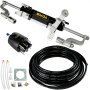 Kit de dirección hidráulica VEVOR con cables, accesorios y cilindro de dirección.