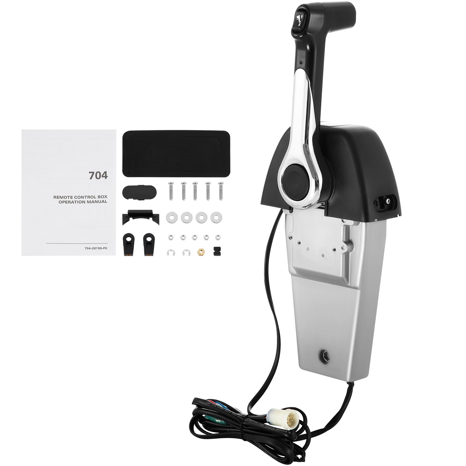 VEVOR Fueraborda Montaje Lateral, La Caja De Control Remoto Externo del Acelerador, La Caja De Control Remoto para Un Cable, Motor Fueraborda, Motor Barco Caja de Control Remoto Número 704-48205-P1
