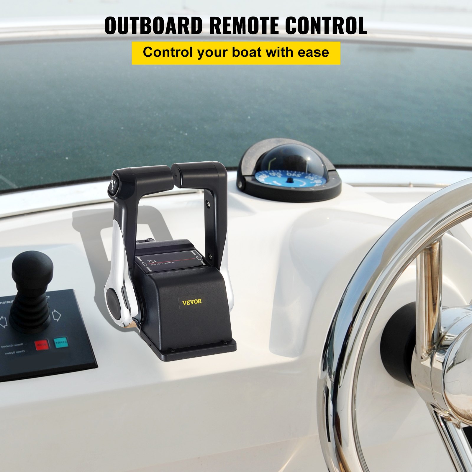 VEVOR Fueraborda Montaje Lateral, La Caja De Control Remoto Externo del Acelerador, La Caja De Control Remoto para Un Cable, Motor Fueraborda Motor Barco Caja de Control Remoto Número 704-48207-13