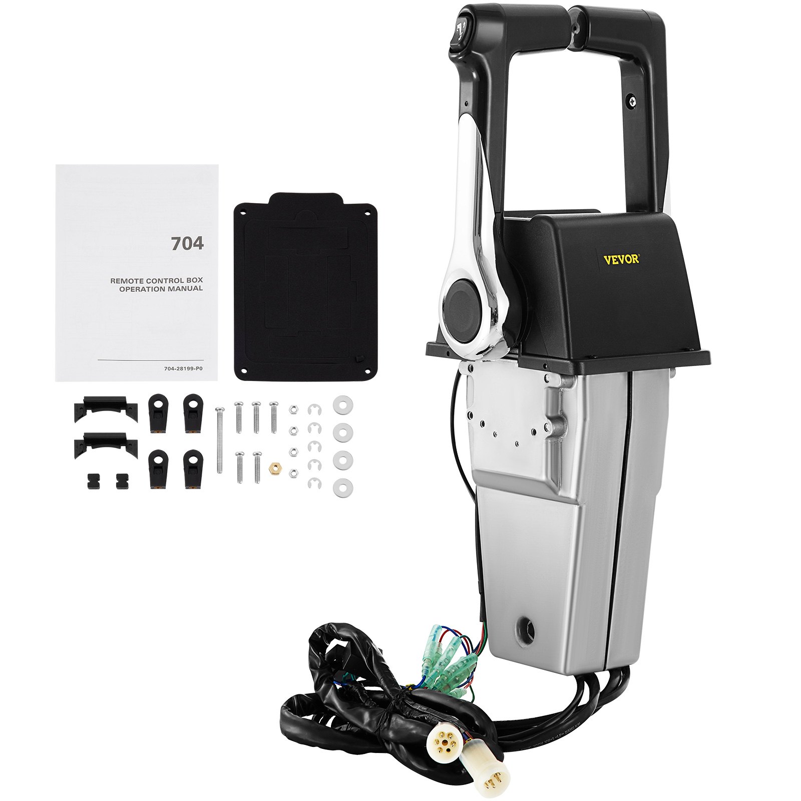 VEVOR Fueraborda Montaje Lateral, La Caja De Control Remoto Externo del Acelerador, La Caja De Control Remoto para Un Cable, Motor Fueraborda Motor Barco Caja de Control Remoto Número 704-48207-13