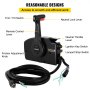 Caja de control remoto VEVOR mercury con componentes etiquetados y cable.