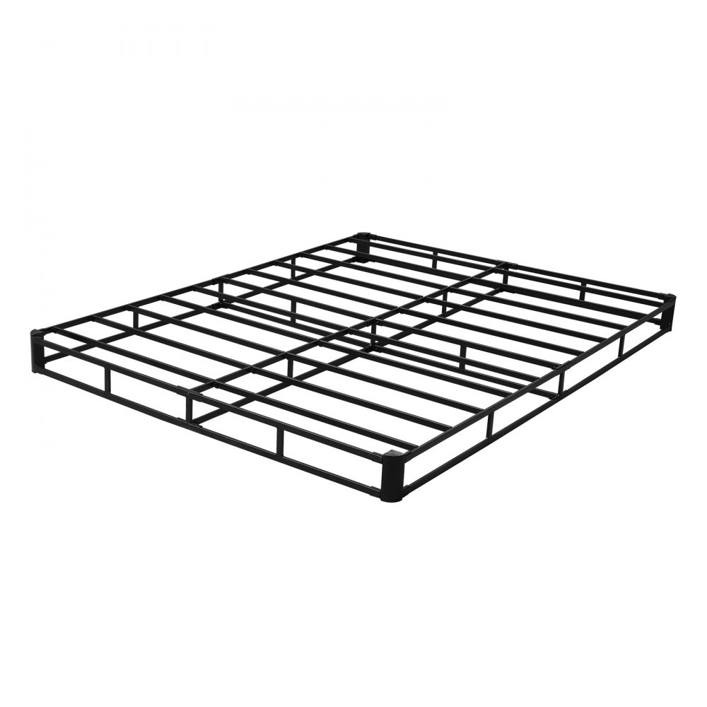 VEVOR Somier de 201 x 151,5 x 13 cm, Estructura de Metal Resistente, Base de Cama Capacidad Máxima de 1587,57 kg con Tela Lavable, 4 Esquinas Redondeados, para Hogar, Hoteles, Casas de Huéspedes