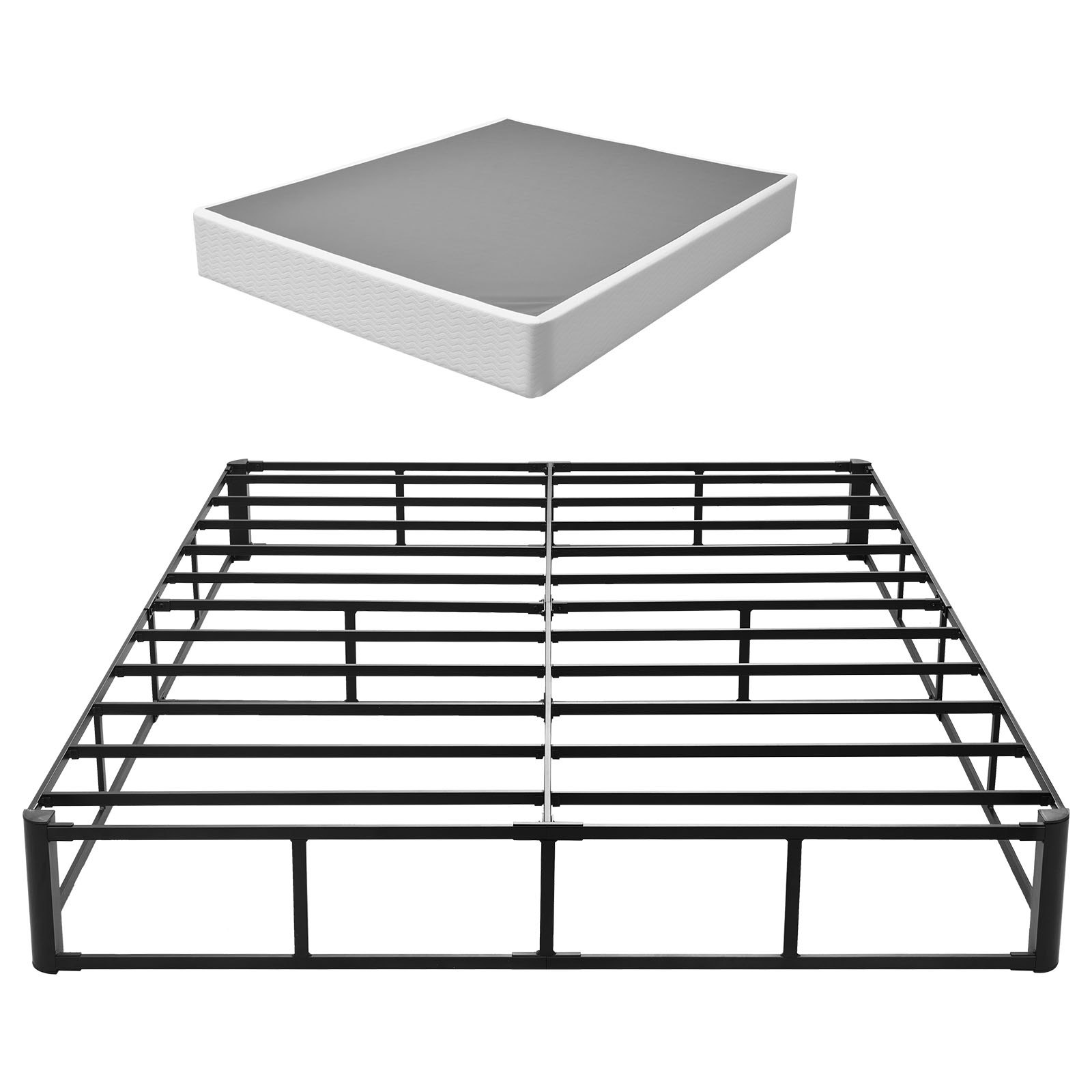 VEVOR Somier para Cama Tamaño de 2010 x 230 x 1515 mm, Soporte para Colchón, Capacidad de Carga de 1587 kg, Reducción de Ruido, con Cubierta de Tela, Marco de Metal, Protección de Rincones Redondeados