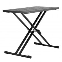 VEVOR Mesa DJ Portátil con Soporte para Teclado en X Altura Ajustable 820x495mm