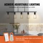 VEVOR Luces Colgantes de Isla de Cocina de 5 Luces 60W Luz de Comedor Ajustable