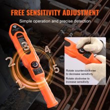 VEVOR Detector de bloqueo de tuberías Localizadores de tuberías 30m Impermeable IP67 Sensibilidad ajustable Escáner de pared de alcantarillado Herramienta de plomería para tubos de metal plástico PVC