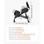 VEVOR Silla Ergonómica de Rodillas con Respaldo y Ruedas, Taburete para Rodillas en Forma de X con Altura Ajustable y Cojines de Espuma Gruesa, Relajarse de Espalda para Hogar, Oficina, Negro