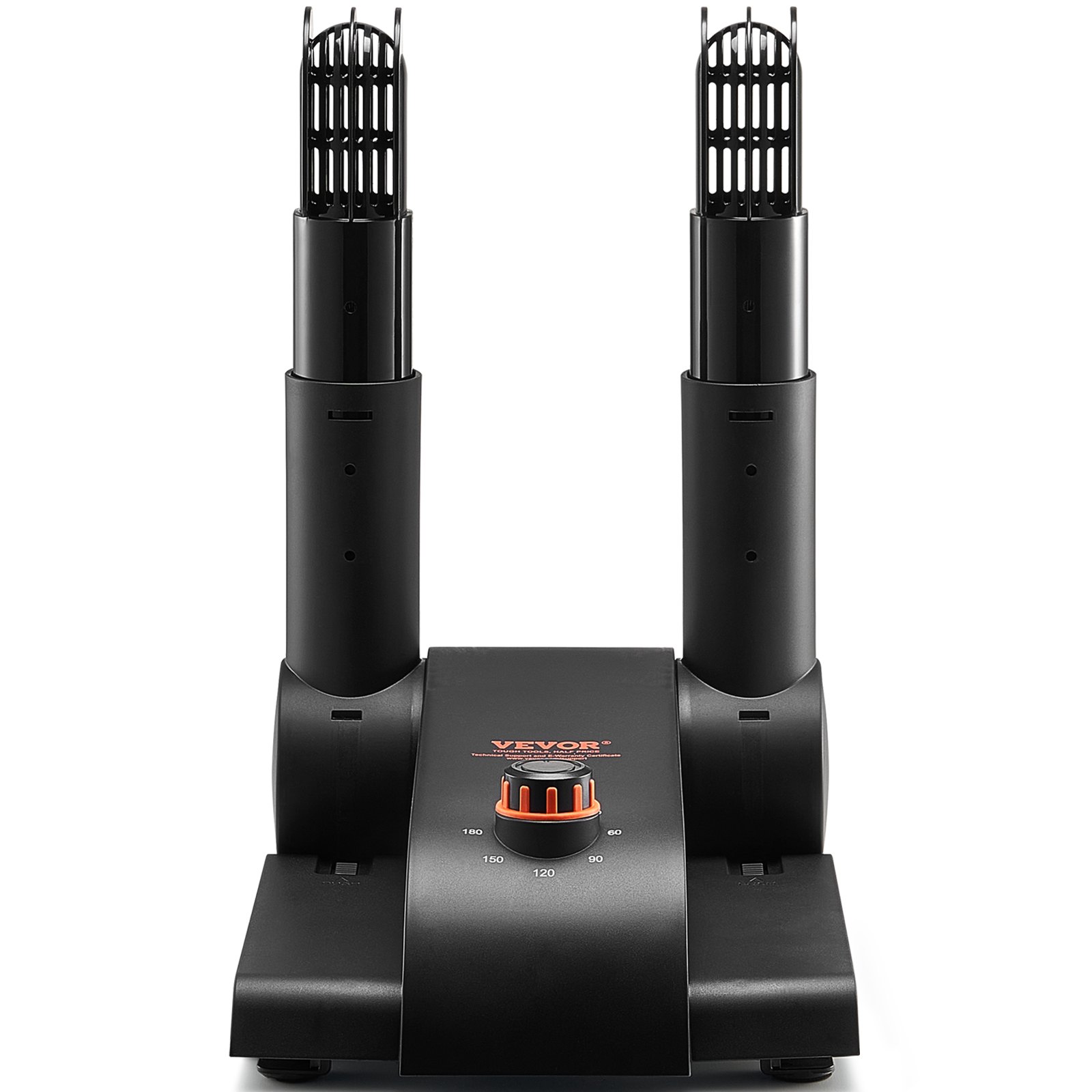 VEVOR 180° Foldable 2-Tube Shoe Dryer Boot Dryer Black & Orange