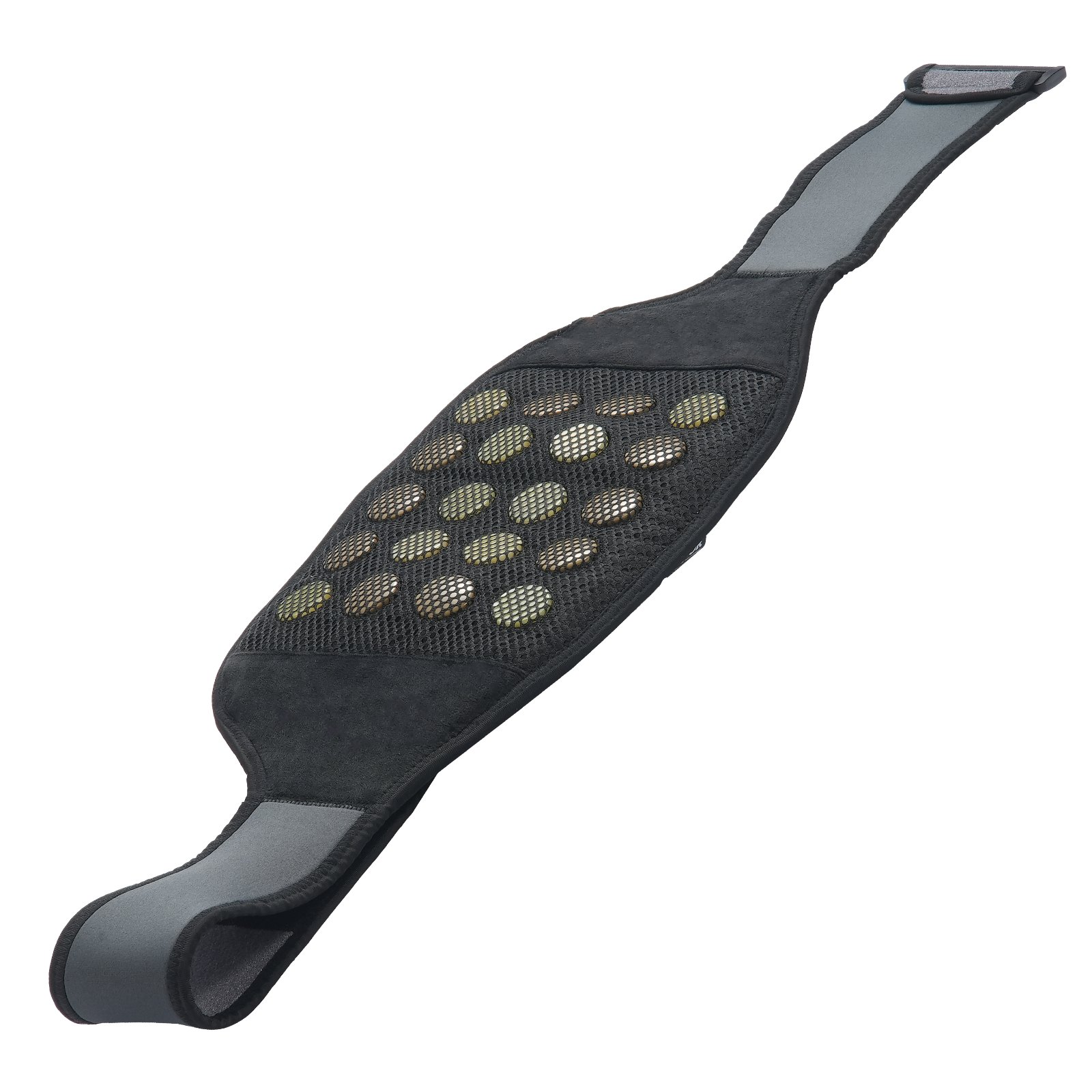 Almohadilla térmica de infrarrojos lejanos VEVOR, almohadilla térmica con 10 piedras de jade natural y 10 de turmalina para aliviar el dolor, cinturón térmico infrarrojo de 103-159 ℉ con masaje de vibración de 3 niveles para cintura, abdomen lumbar, regalo ideal