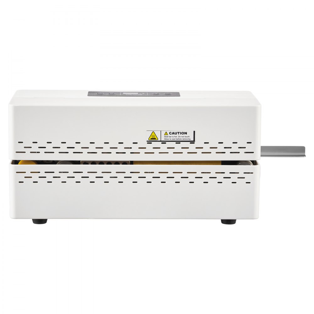 VEVOR Máquina de Sellado Continuo Ancho de Sellado 8-12 mm, Selladora Automática de Banda con Control Digital de Temperatura y Apagado Automático, Envasadora para Bolsas de Plástico 0,06-0,2 mm