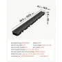 VEVOR Canal Lineal de Drenaje de HDPE de 1005 x 103 x 62 mm, Paquete de 5, Canaleta de Desagüe con Rejillas y Tapas, Soporta hasta 1500 kg, Sistema de Drenaje Exterior para Piscina Jardín Garaje Patio