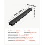 VEVOR Canal Lineal de Drenaje de HDPE de 1005 x 103 x 62 mm, Paquete de 6, Canaleta de Desagüe con Tapas y Rejillas, Soporta hasta 1500 kg, Sistema de Drenaje Exterior para Piscina Jardín Patio Garaje