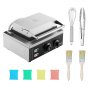 VEVOR Electric Donut Maker, 1550W Commercial Donut Machine with Non-Stick Coating, 12-Hole Waffle Maker with Double-Sided Heating for 12 Donuts, for Restaurants and Home Use