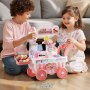 VEVOR Carrito de Helados para Niños, Camión de Helados Educativo Montessori 435 x 180 x 360 mm con 27 Accesorios, Dinero de Juguete, Efectos de Luz y Sonido para Niños de 3 Años en Adelante, Rosa