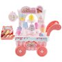 VEVOR Carrito de Helados para Niños, Camión de Helados Educativo Montessori 435 x 180 x 360 mm con 27 Accesorios, Dinero de Juguete, Efectos de Luz y Sonido para Niños de 3 Años en Adelante, Rosa
