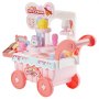 VEVOR Carrito de Helados para Niños, Camión de Helados Educativo Montessori 435 x 180 x 360 mm con 27 Accesorios, Dinero de Juguete, Efectos de Luz y Sonido para Niños de 3 Años en Adelante, Rosa