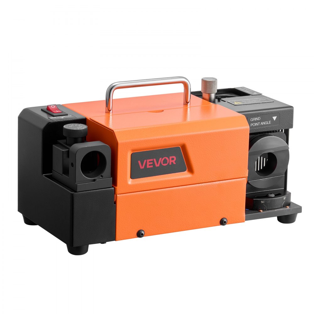 VEVOR Drill Bits Sharpener MR-13A, 3-15mm Drill Bit Grinder Sharpener with 95°-135° Adjustable Point Angle, 4600RPM High Speed Re-Sharpening Machine with 13 Collets & CBN Wheel for Workshops Garages