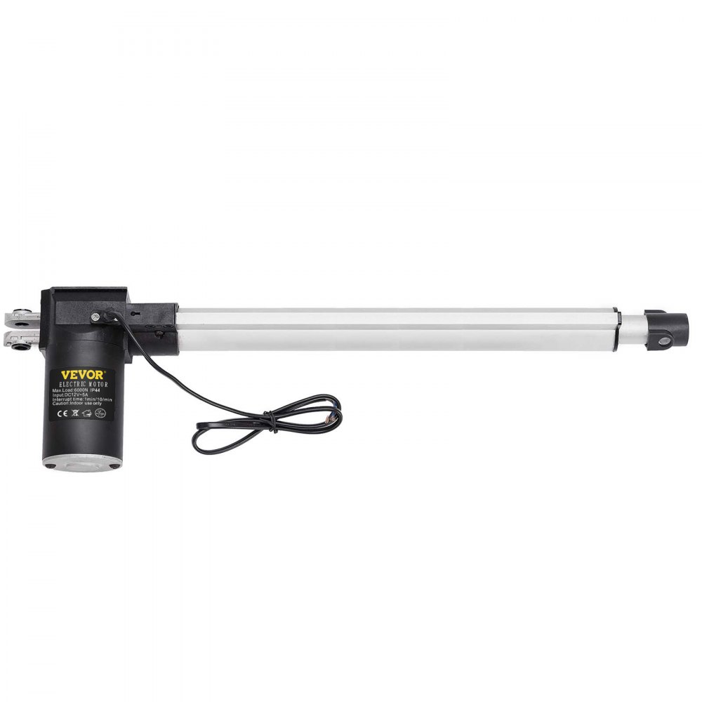 VEVOR Actuador lineal de 350mm, Actuador lineal de 12V, 6000N, Aluminio, Ventana multifunción