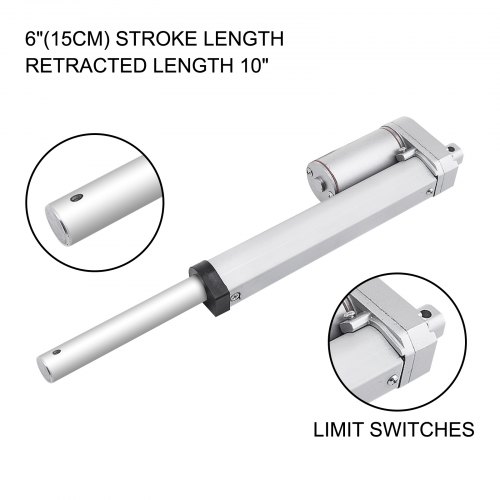 VEVOR Actuador Lineal 900 N Soporte de Montaje de Carrera del Actuador Lineal 150 mm, Actuador Lineal Resistente de Motor Eléctrico 12 V CC Velocidad de Desplazamiento 10 mm / s, Sofá, Elevador de TV