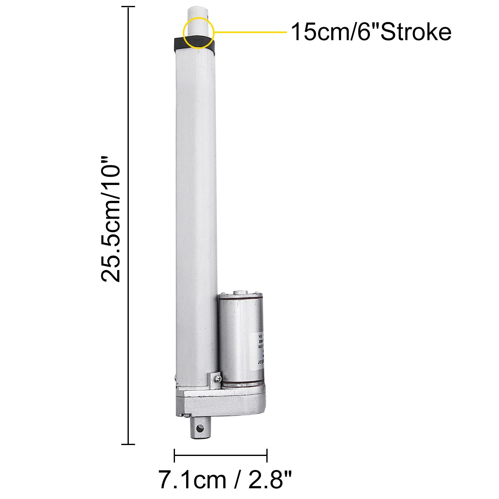 VEVOR Actuador Lineal 900 N Soporte de Montaje de Carrera del Actuador Lineal 150 mm, Actuador Lineal Resistente de Motor Eléctrico 12 V CC Velocidad de Desplazamiento 10 mm / s, Sofá, Elevador de TV