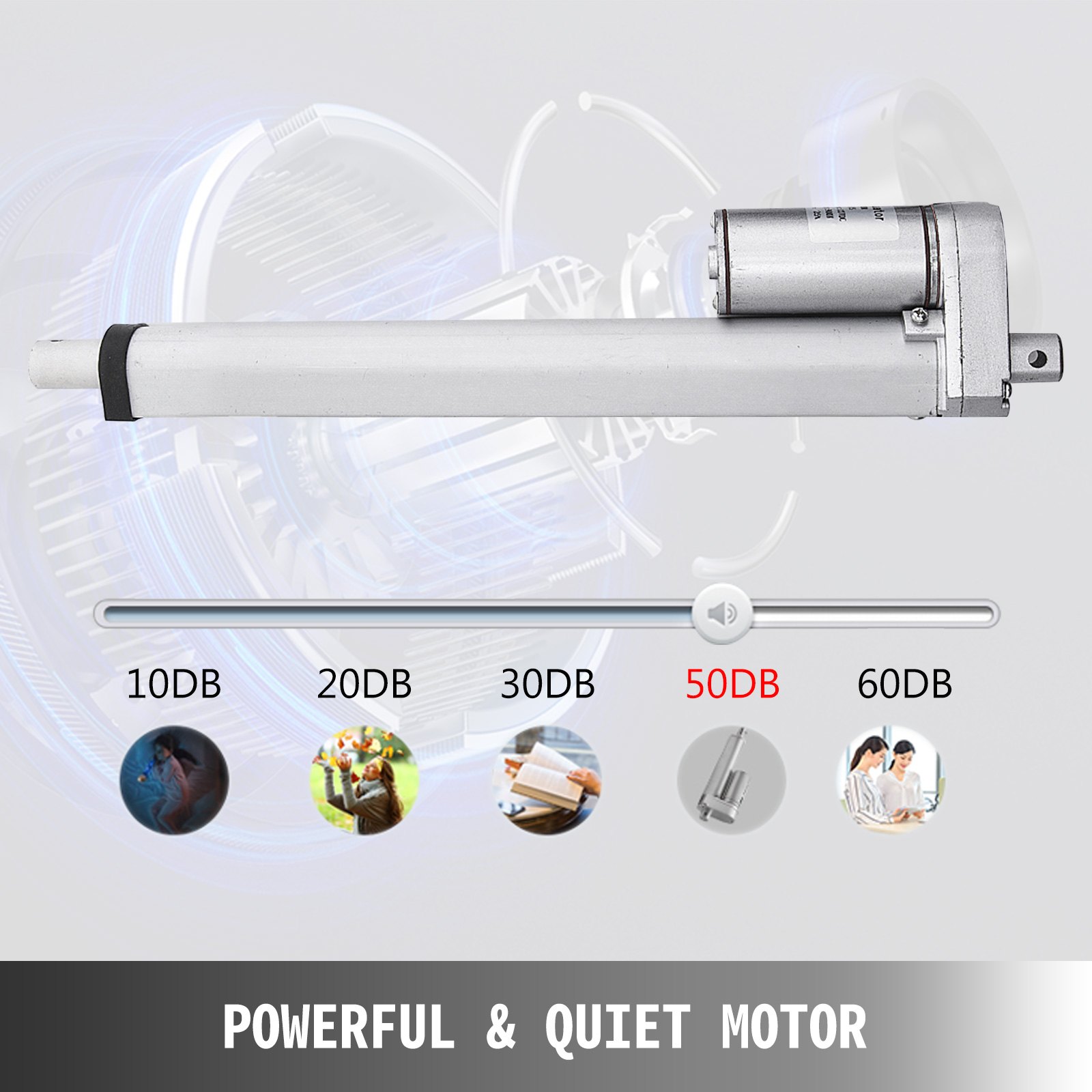 200mm Actuador Lineal 12v Linear Actuator 900n 8 Pulgadaa Coche Elevadora