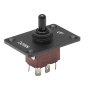 VEVOR Interruptor Basculante 6 Pines, con Inversión de Polaridad(ENCENDIDO-APAGADO-ENCENDIDO), DC 12 V/30 A, AC 250 V/15 A, con Placa de Montaje Vertical y Tapa Impermeable para Maletero de Coche