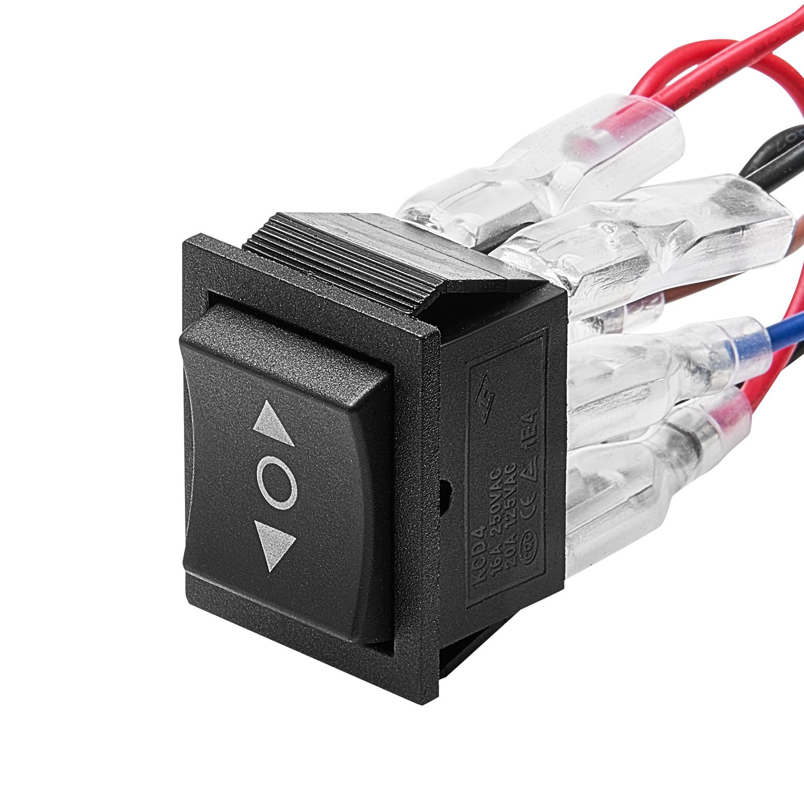 VEVOR Interruptor Basculante, 6 Pines DPDT, 3 Posiciones(ENCENDIDO-APAGADO-ENCENDIDO), Interruptor de Palanca de Inversión de Polos AC 250 V/16 A 125 V/20 A, para Uso Doméstico y en Oficina