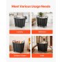 VEVOR Carro Clasificador de Ropa 300 L, con Capacidad de Carga 117,9 kg, Ruedas Giratorias y Bolsa de Lavandería Impermeable, para Lavandería, Resistente al Desgaste, 92,5 x 66,5 x 94,5 cm, Negro
