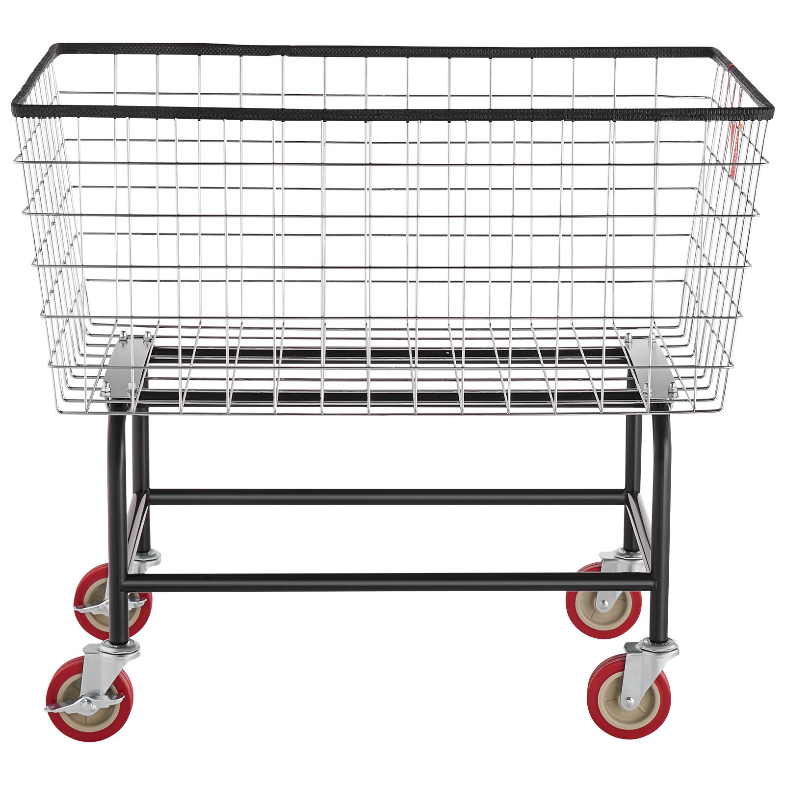 VEVOR Carro de Lavandería de Alambre, Cesta de Lavandería Móvil Comercial de 158 L, Cesta de Ropa Sucia con Estructura de Acero con Ruedas, Movimiento Suave, para Lavadero, Dormitorio, Baño