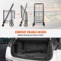 VEVOR Carro de Compra Plegable Carga de 50 kg con 4 Ruedas Más de 85 L Carro de Supermercado con 2 Cestas Carro de Compra de Hierro Carro Multiusos Resistente para Ir de Compras