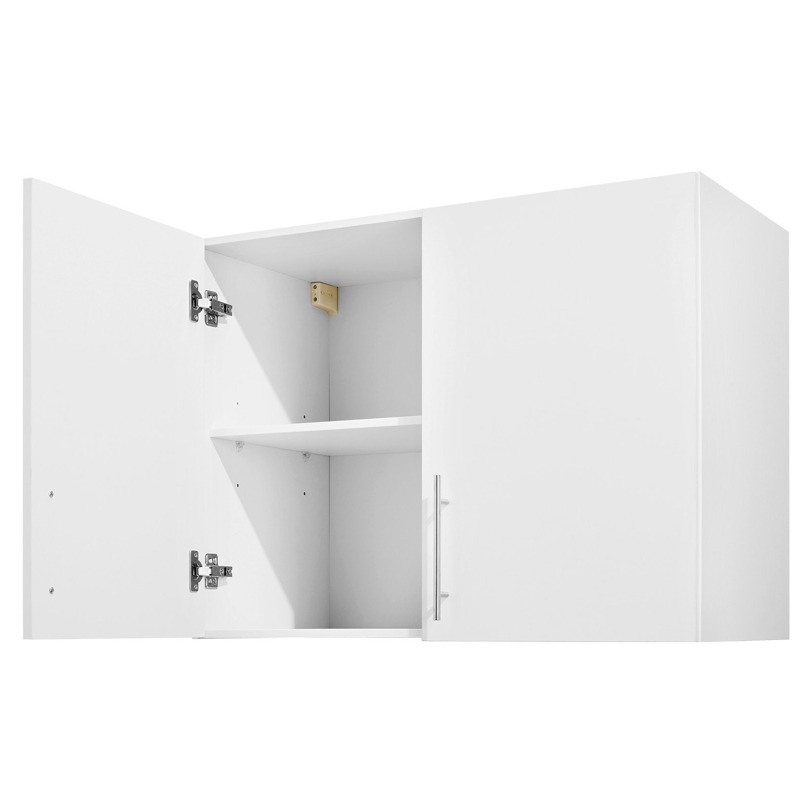 VEVOR Armario de Pared Colgante para Lavandería, Amplio y Adaptable, 2 Niveles con Estante Ajustable, 2 Puertas, Apto para Cocina, Baño, Lavandería, 40,6 x 81,3 x 61 cm, Armario Superior Blanco