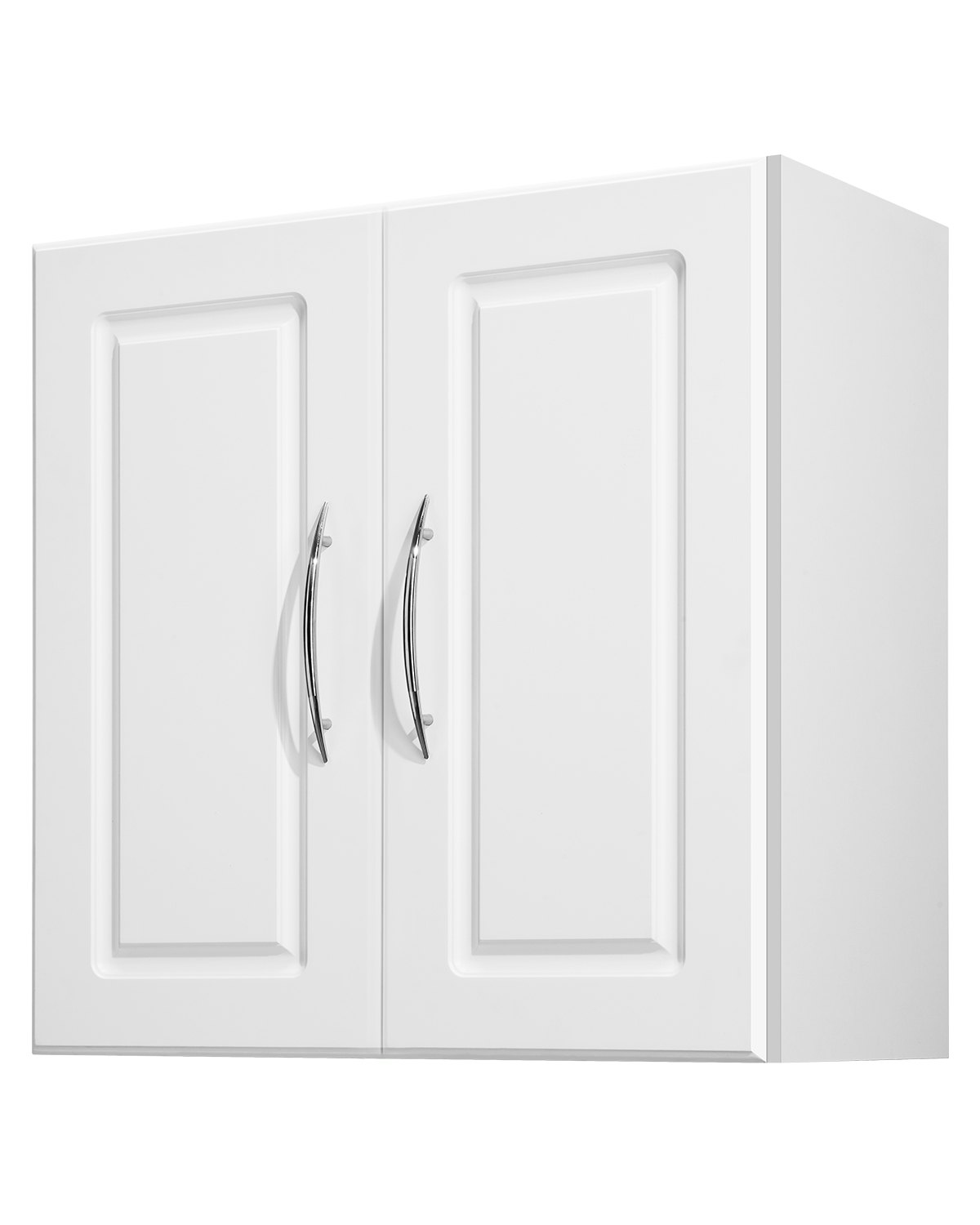 VEVOR Armario de Pared para Lavandería 30 x 60 x 60 cm Armario Colgante de 2 Niveles con 2 Puertas, Organizador de Armario con Estante Ajustable para Cocina, Garaje, Lavandería, Color Blanco