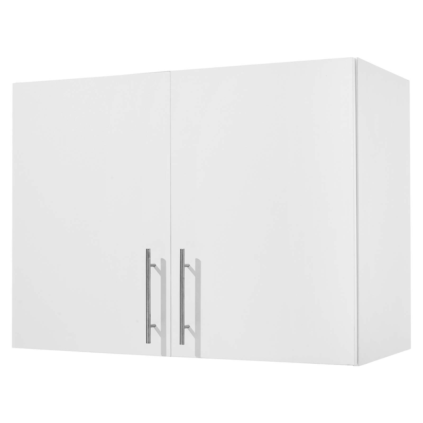 VEVOR Armario de Pared para Lavandería 40,6 x 81,3 x 61 cm Armario Colgante de 2 Niveles con 2 Puertas, Organizador de Armario con Estante Ajustable para Baño, Cocina, Garaje, Lavandería, Blanco