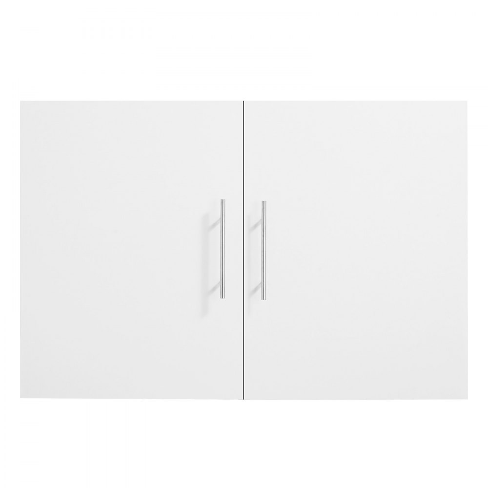VEVOR Armario de Pared para Lavandería 40,6 x 91,4 x 61 cm Armario Colgante de 2 Niveles con 2 Puertas, Organizador de Armario con Estante Ajustable para Baño, Cocina, Garaje, Lavandería, Blanco