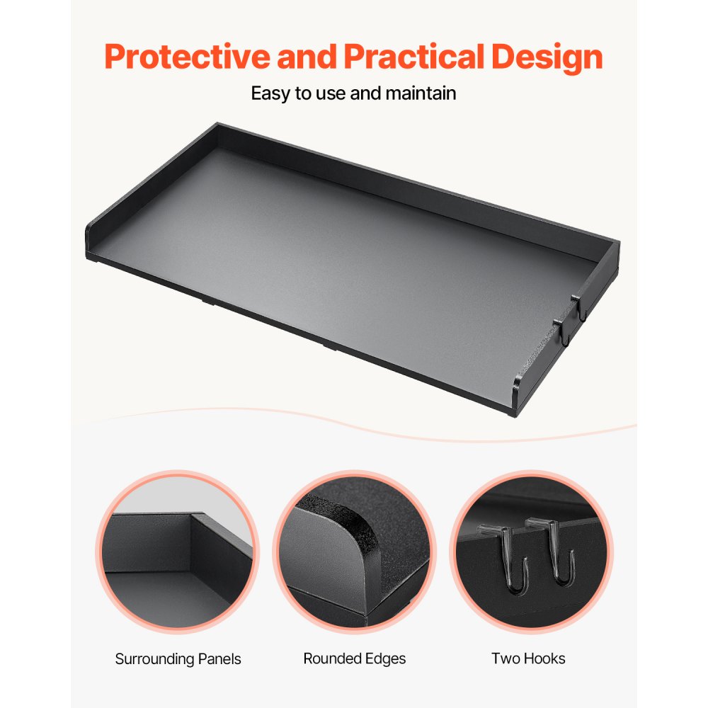 VEVOR Encimera para Lavadora y Secadora de Madera 137x70 cm Cubierta para Lavadora y Secadora Resistente al Agua con Almohadillas Antideslizantes para Organización Almacenamiento de Lavandería, Negro