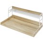 VEVOR worktop for washing machine and dryer with 2-tier shelf (1370 x 700 x 419 mm) Drum shelf with anti-slip pads, water-repellent laundry mat for storage Oak color