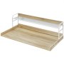 VEVOR worktop for washing machine and dryer with 2-tier shelf (1370 x 700 x 419 mm) Drum shelf with anti-slip pads, water-repellent laundry mat for storage Oak color